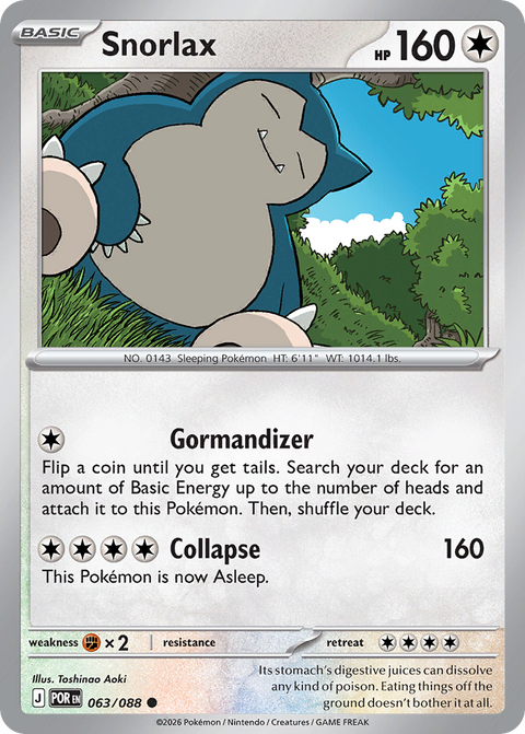 Snorlax 63 Perfect Order Pokémon card