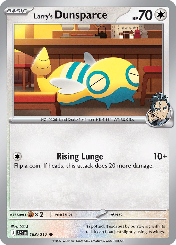 Larry's Dunsparce 163 Ascended Heroes Pokémon card