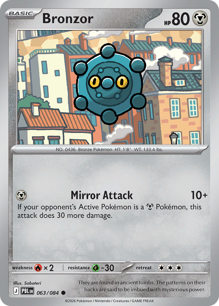 Bronzor 63 Pitch Black Pokémon card