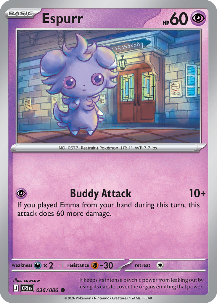 Espurr 36 Chaos Rising Pokémon card