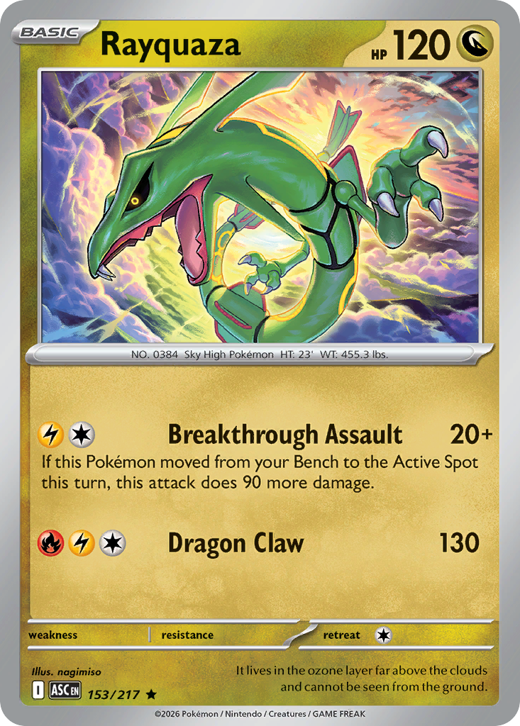 Rayquaza 153 Ascended Heroes Pokémon card