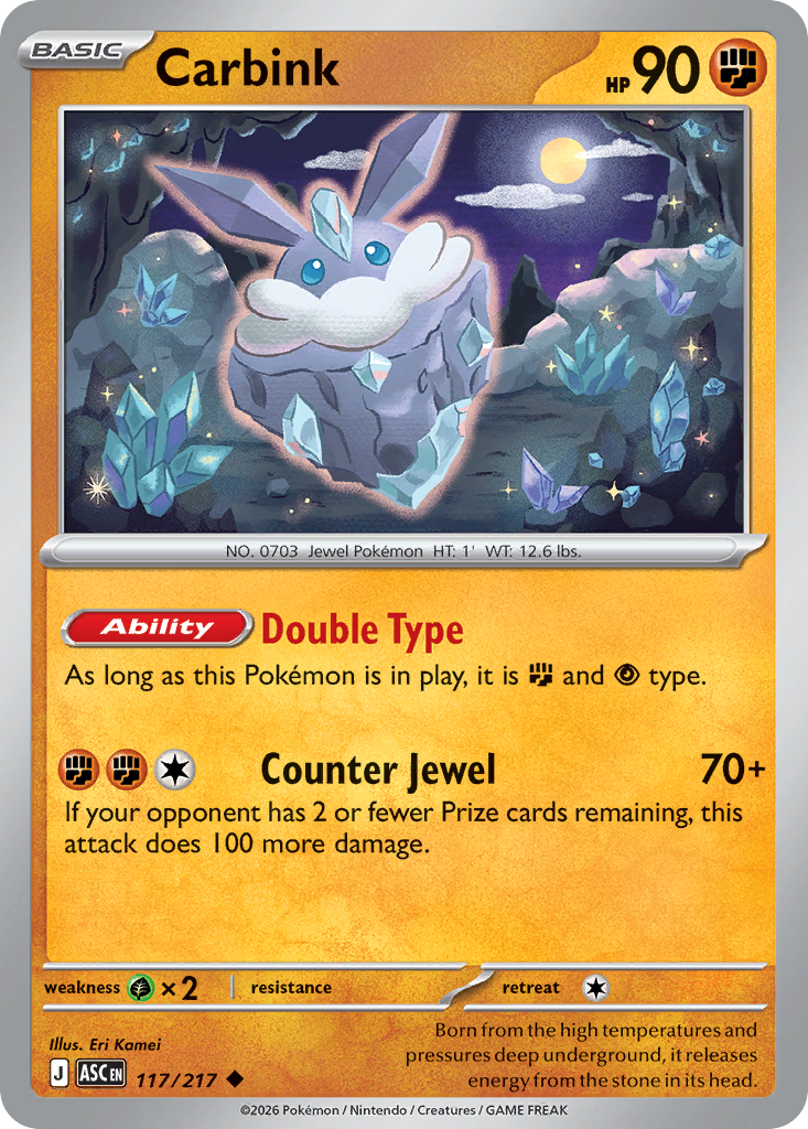 Carbink 117 Ascended Heroes Pokémon card