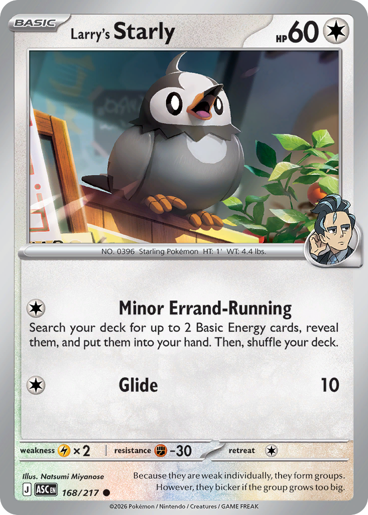 Larry's Starly 168 Ascended Heroes Pokémon card
