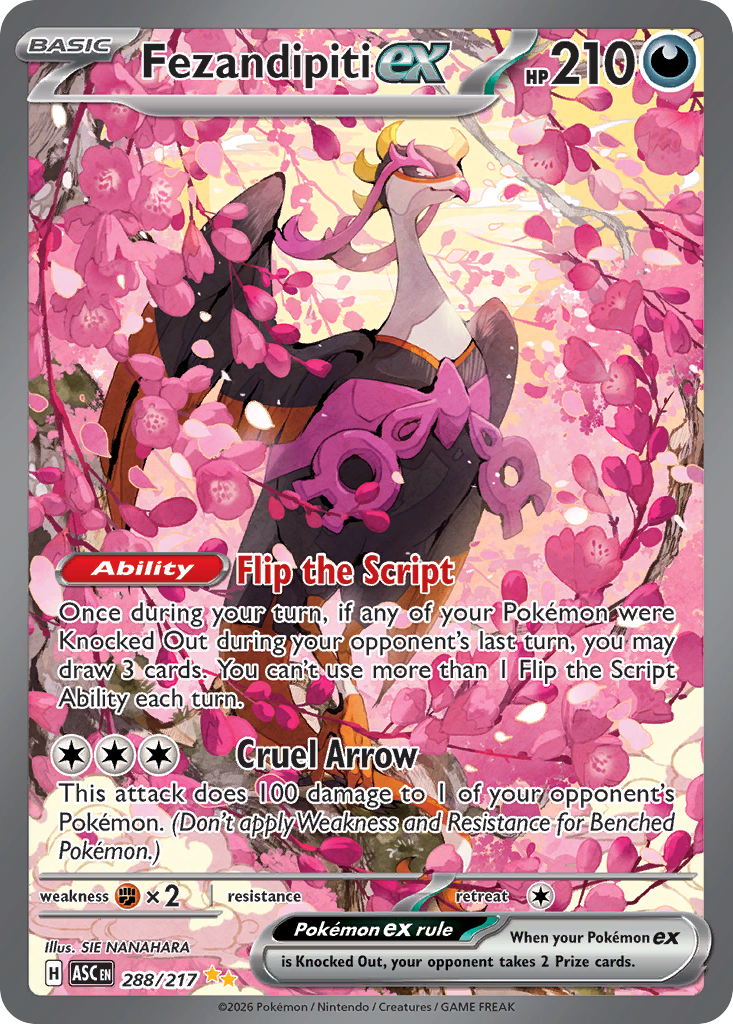 Fezandipiti ex 288 Ascended Heroes Pokémon card