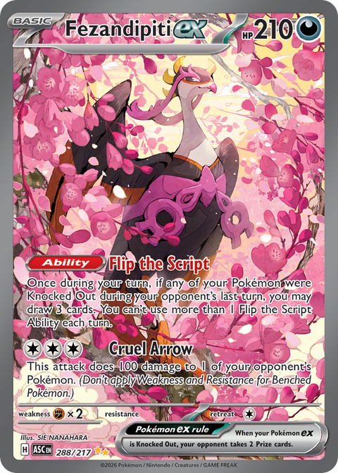Fezandipiti ex 288 Ascended Heroes Pokémon card