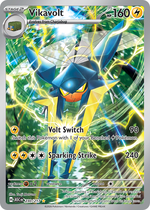 Vikavolt 230 Ascended Heroes Pokémon card