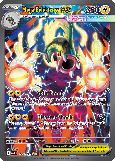 Mega Eelektross ex 278 Ascended Heroes Pokémon card