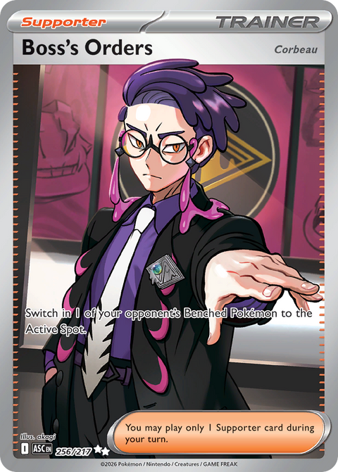 Boss's Orders 256 Ascended Heroes Pokémon card