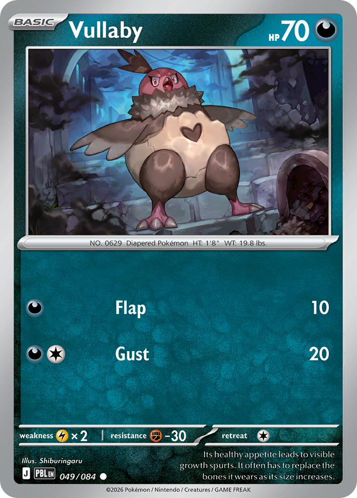 Vullaby 49 Pitch Black Pokémon card