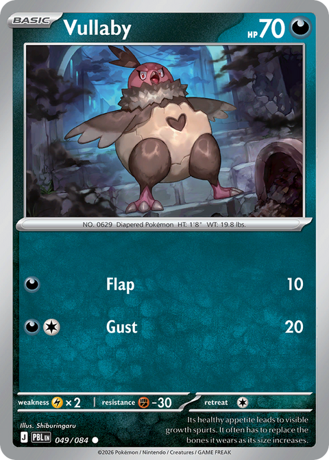 Vullaby 49 Pitch Black Pokémon card