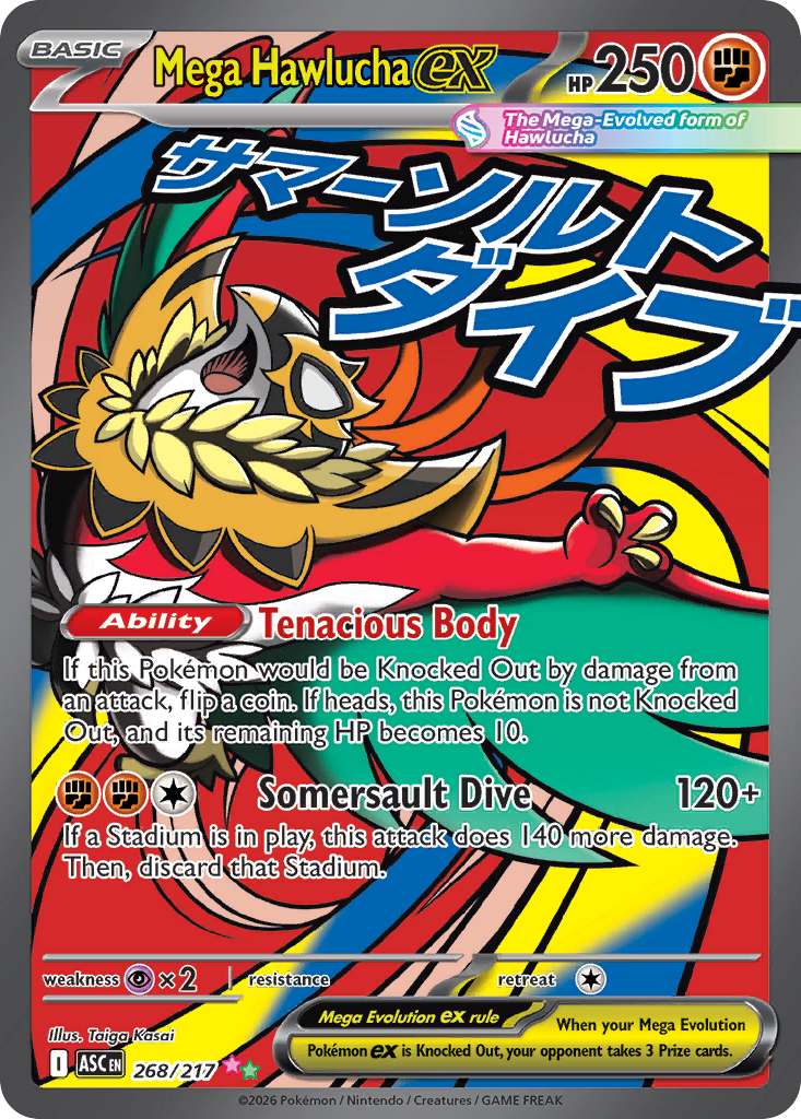Mega Hawlucha ex 268 Ascended Heroes Pokémon card