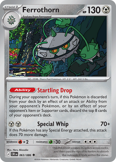 Ferrothorn 63 Chaos Rising Pokémon card