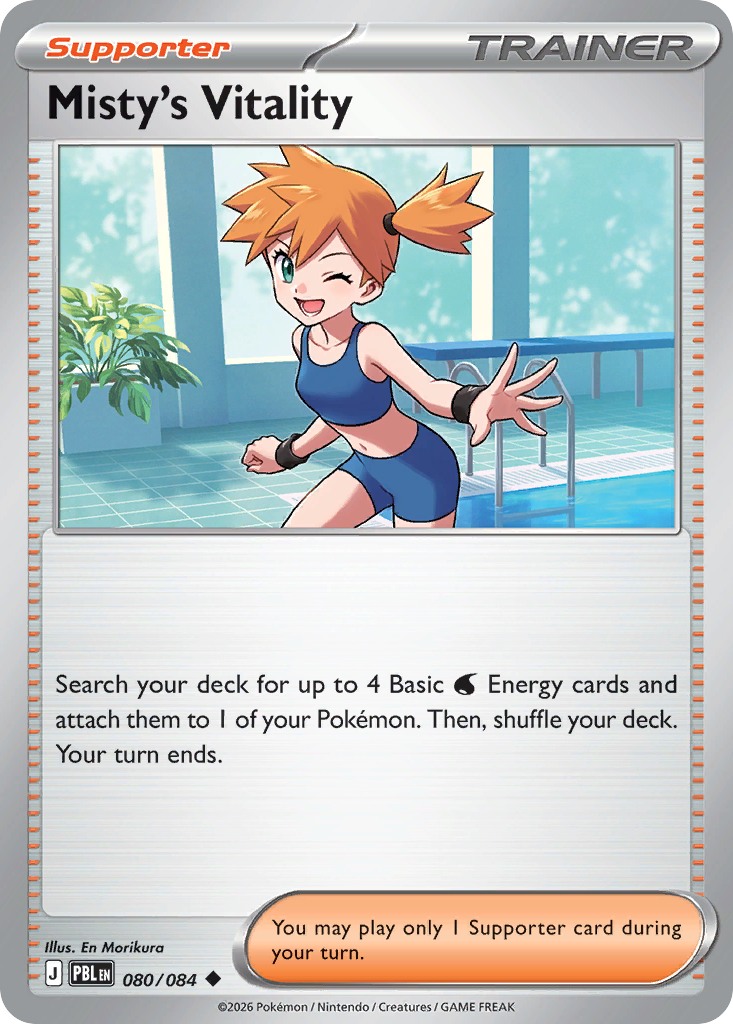 Misty's Vitality 80 Pitch Black Pokémon card
