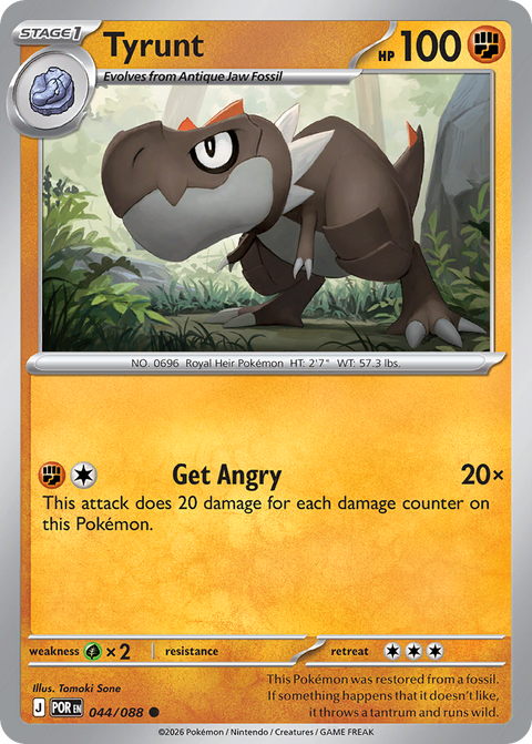 Tyrunt 44 Perfect Order Pokémon card