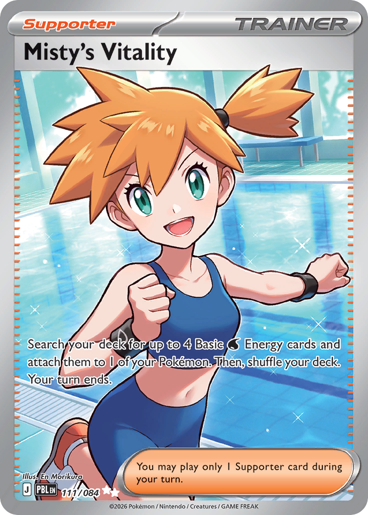 Misty's Vitality 111 Pitch Black Pokémon card