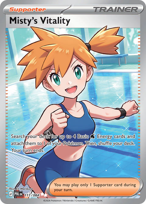 Misty's Vitality 111 Pitch Black Pokémon card