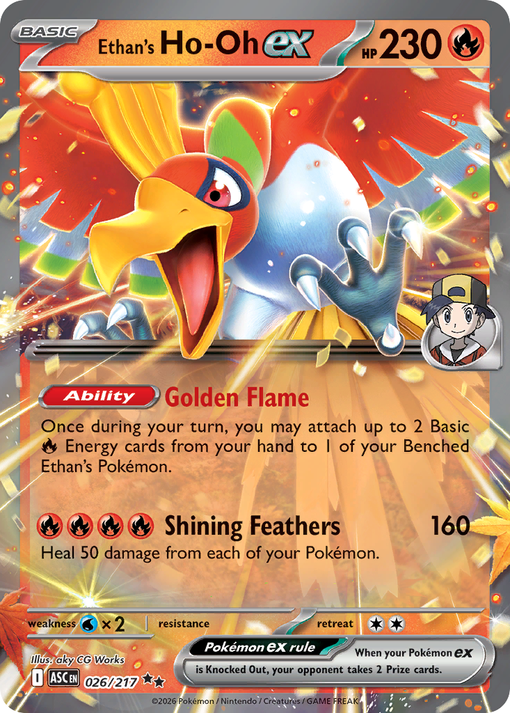 Ethan's Ho-Oh ex 26 Ascended Heroes Pokémon card