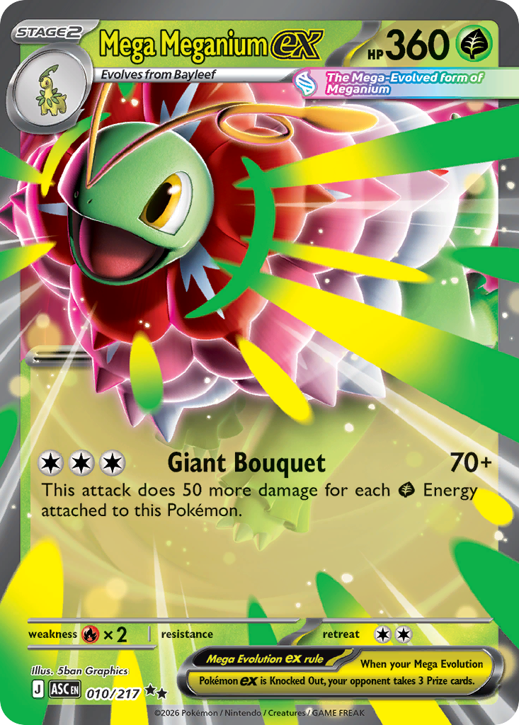Mega Meganium ex 10 Ascended Heroes Pokémon card