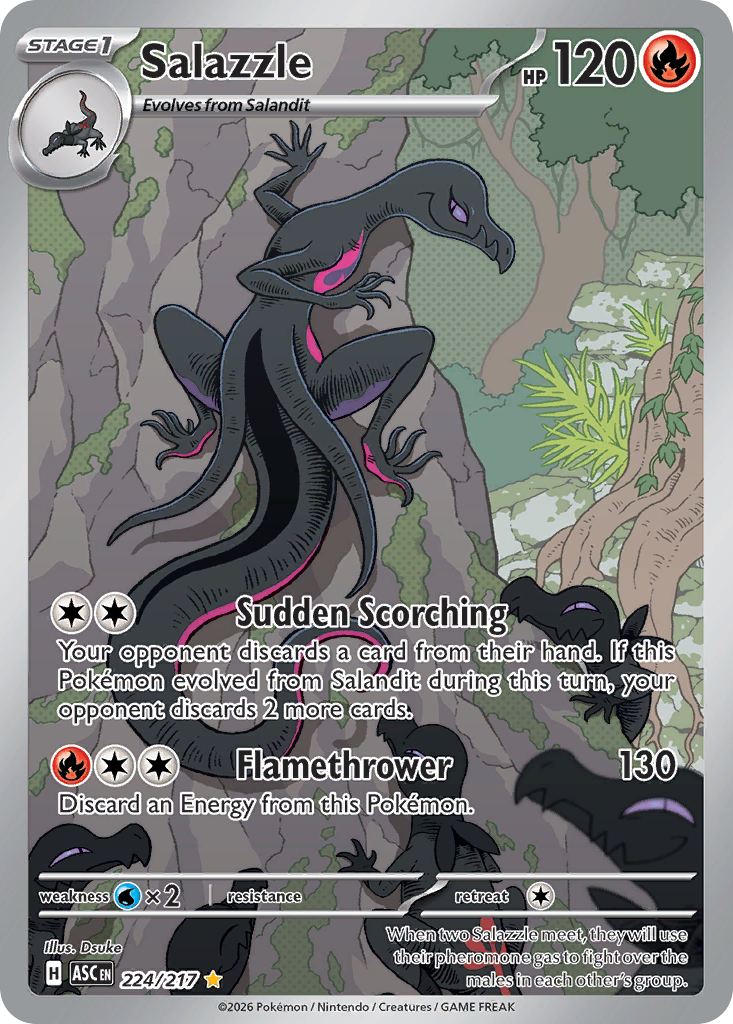 Salazzle 224 Ascended Heroes Pokémon card