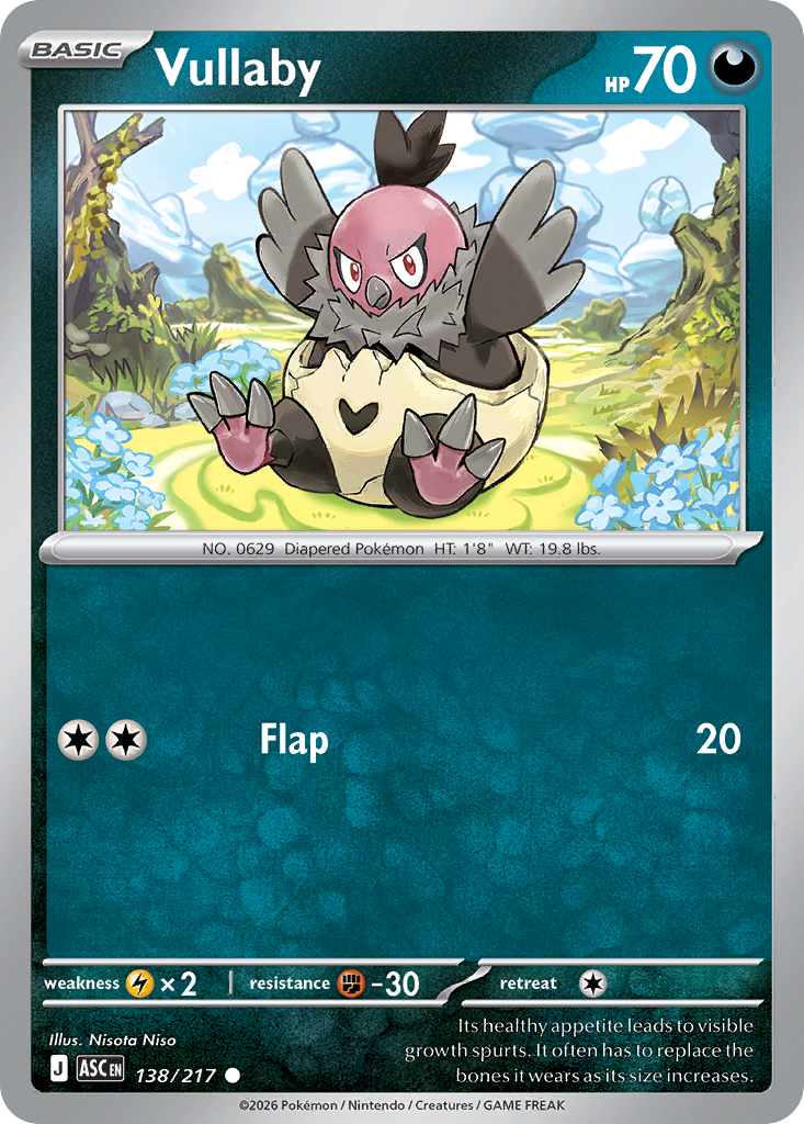 Vullaby 138 Ascended Heroes Pokémon card