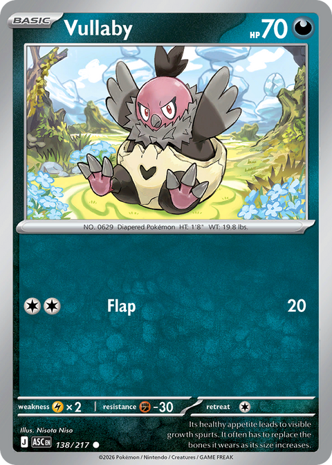 Vullaby 138 Ascended Heroes Pokémon card