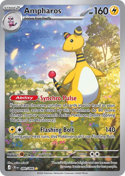 Ampharos 90 Chaos Rising Pokémon card