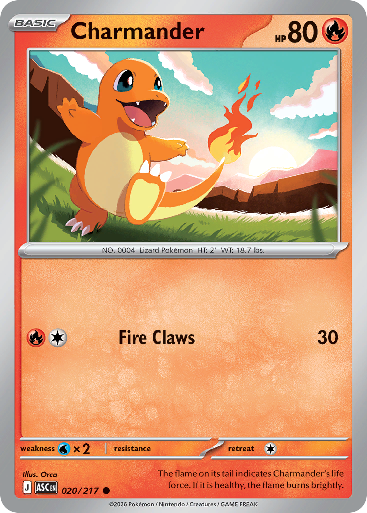 Charmander 20 Ascended Heroes Pokémon card
