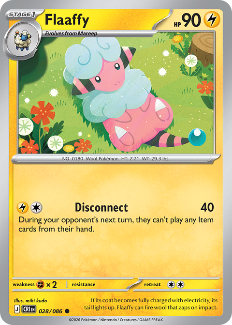 Flaaffy 28 Chaos Rising Pokémon card