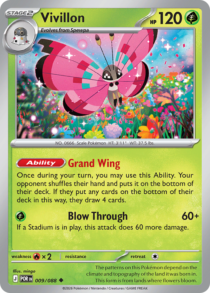 Vivillon 9 Perfect Order Pokémon card