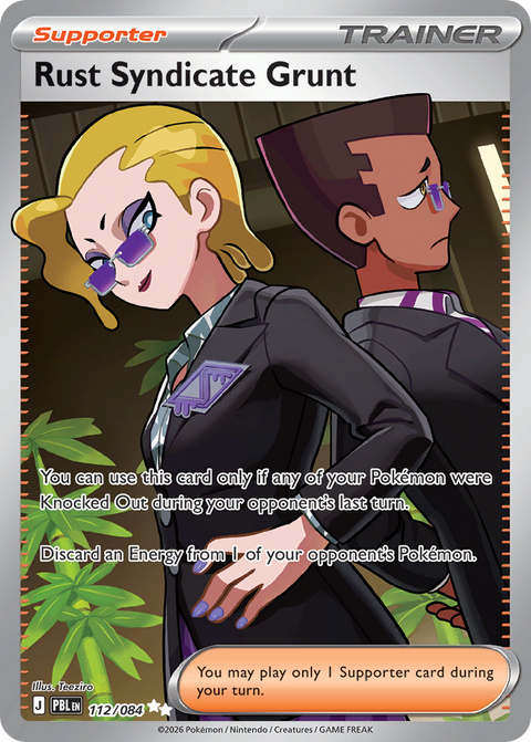 Rust Syndicate Grunt 112 Pitch Black Pokémon card