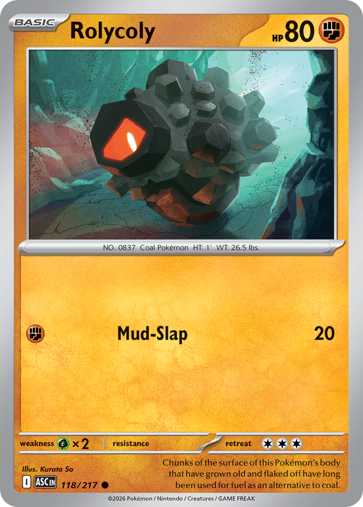 Rolycoly 118 Ascended Heroes Pokémon card