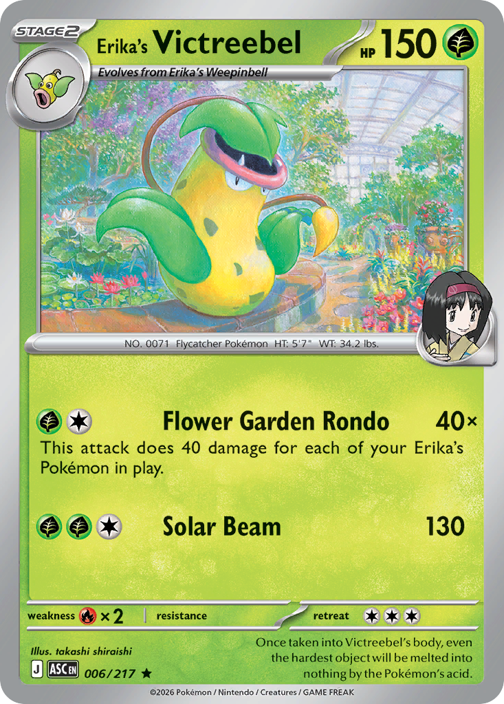 Erika's Victreebel 6 Ascended Heroes Pokémon card
