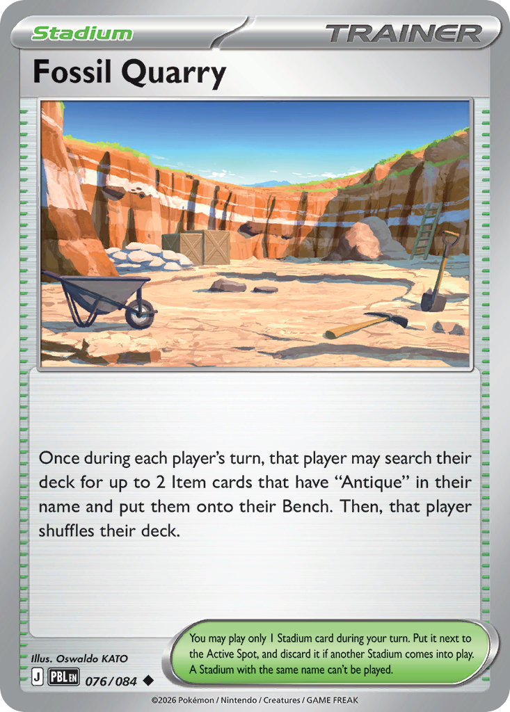 Fossil Quarry 76 Pitch Black Pokémon card