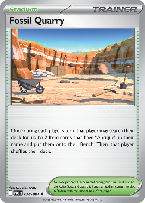 Fossil Quarry 76 Pitch Black Pokémon card