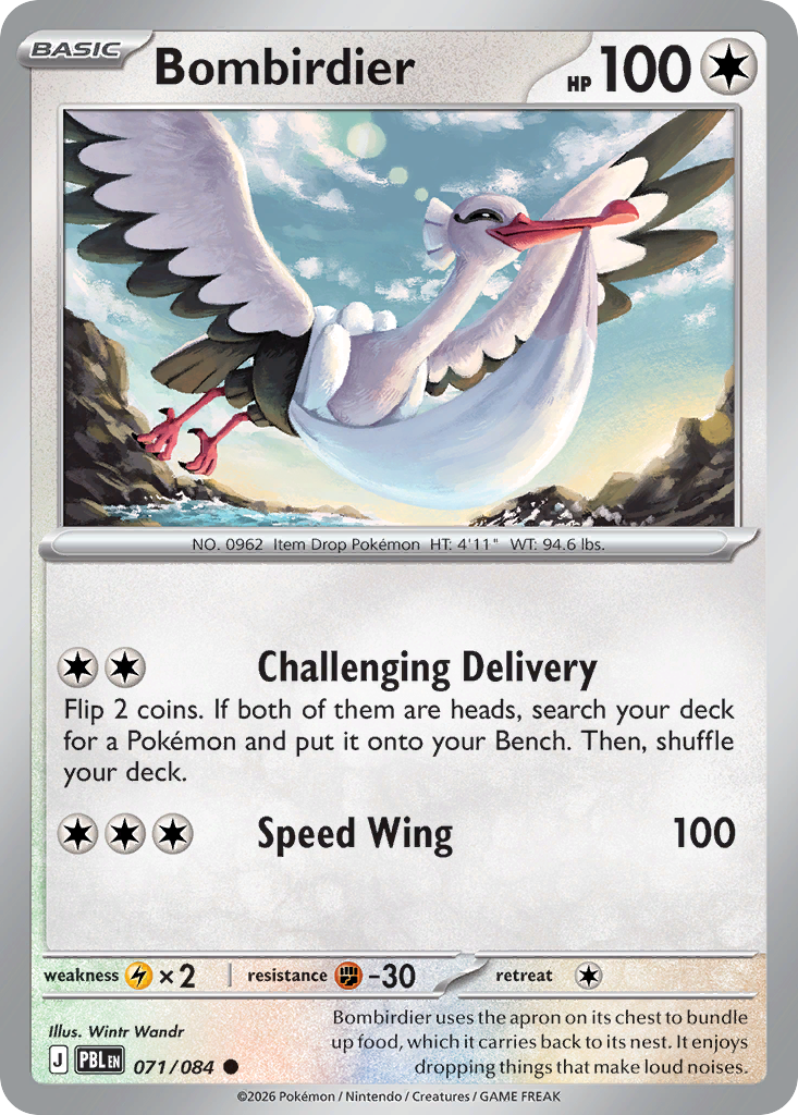 Bombirdier 71 Pitch Black Pokémon card