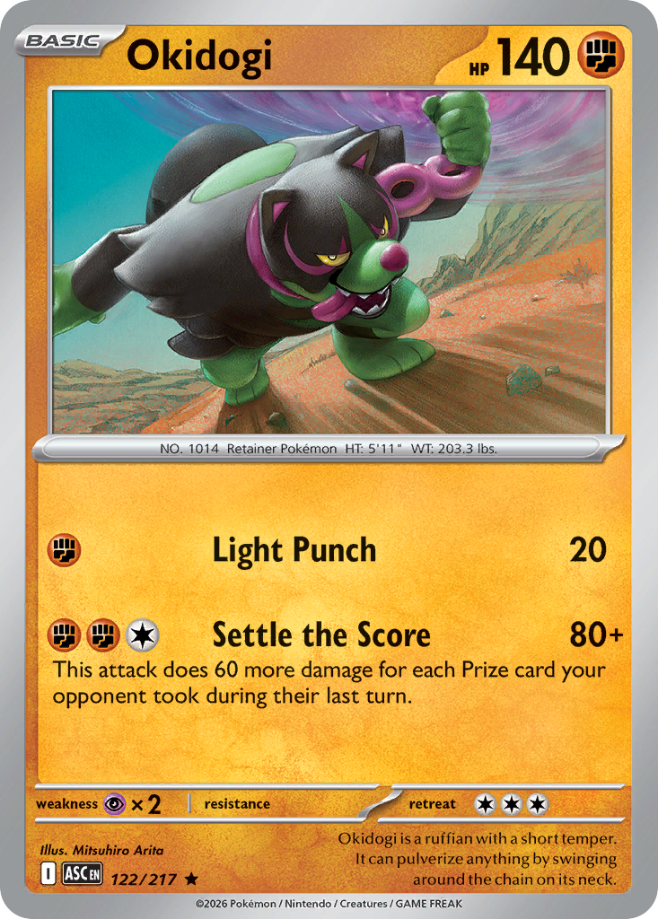Okidogi 122 Ascended Heroes Pokémon card