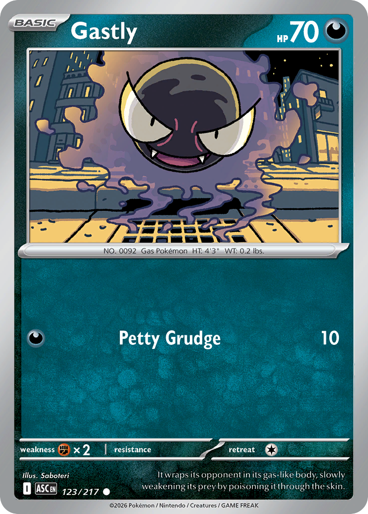 Gastly 123 Ascended Heroes Pokémon card