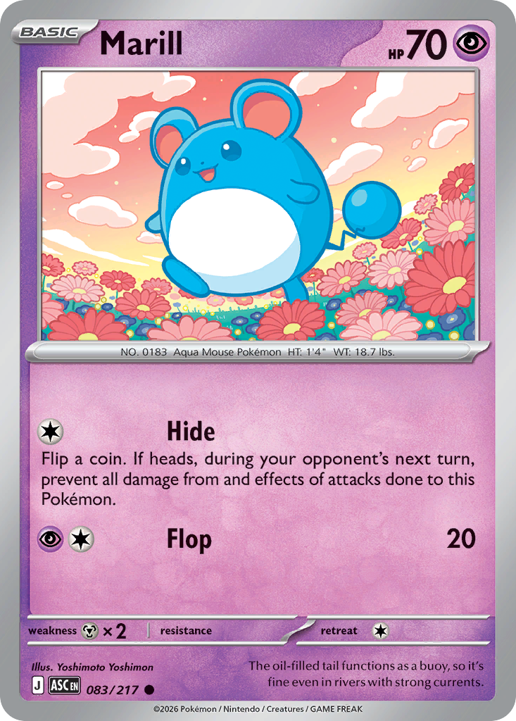 Marill 83 Ascended Heroes Pokémon card