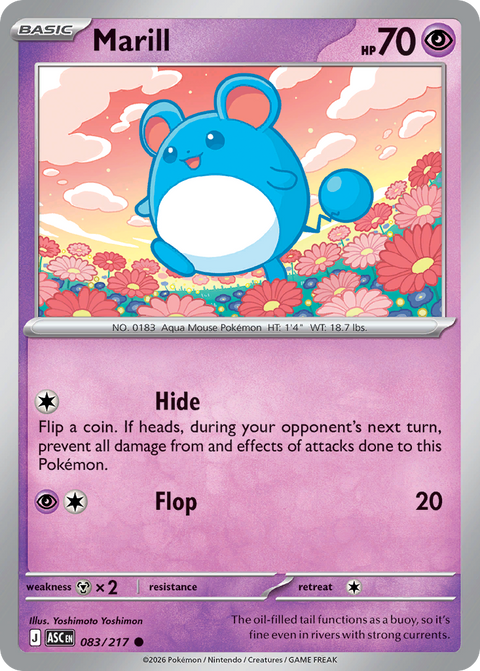 Marill 83 Ascended Heroes Pokémon card