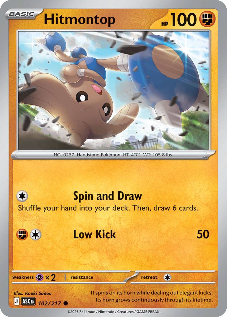 Hitmontop 102 Ascended Heroes Pokémon card