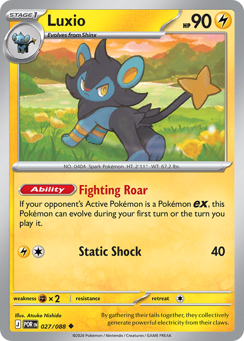 Luxio 27 Perfect Order Pokémon card