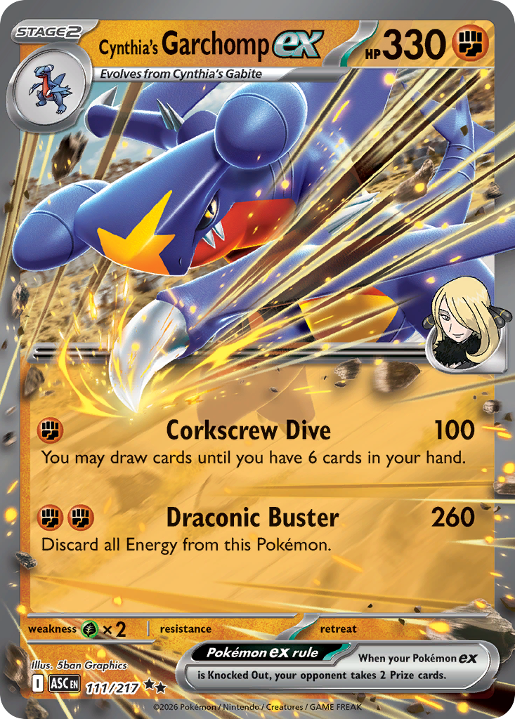 Cynthia's Garchomp ex 111 Ascended Heroes Pokémon card