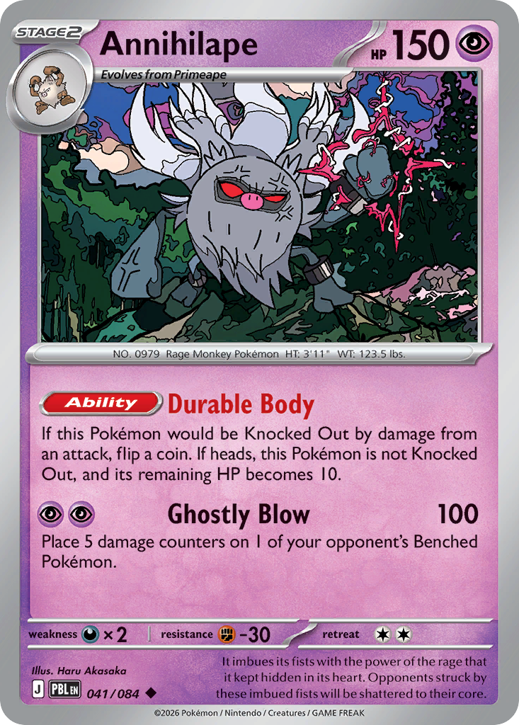 Annihilape 41 Pitch Black Pokémon card