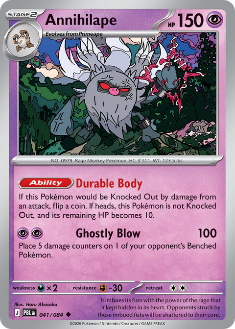 Annihilape 41 Pitch Black Pokémon card