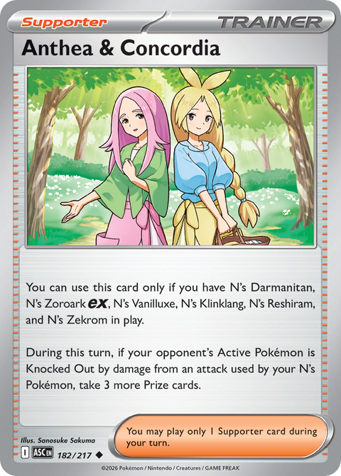 Anthea & Concordia 182 Ascended Heroes Pokémon card