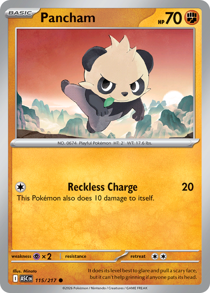Pancham 115 Ascended Heroes Pokémon card