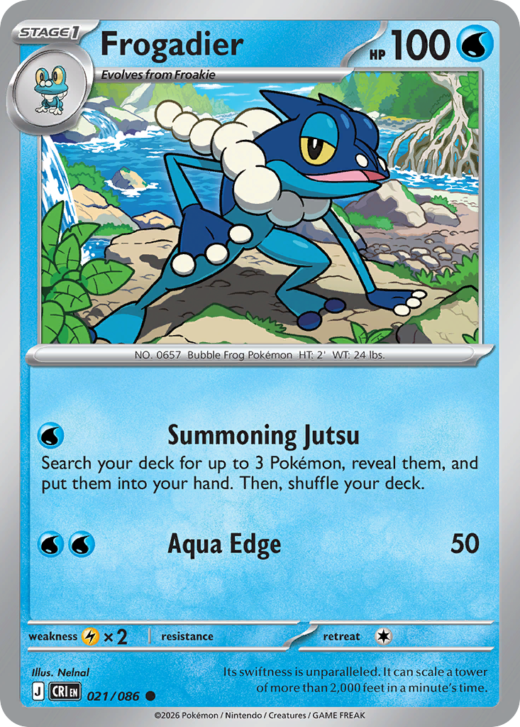 Frogadier 21 Chaos Rising Pokémon card