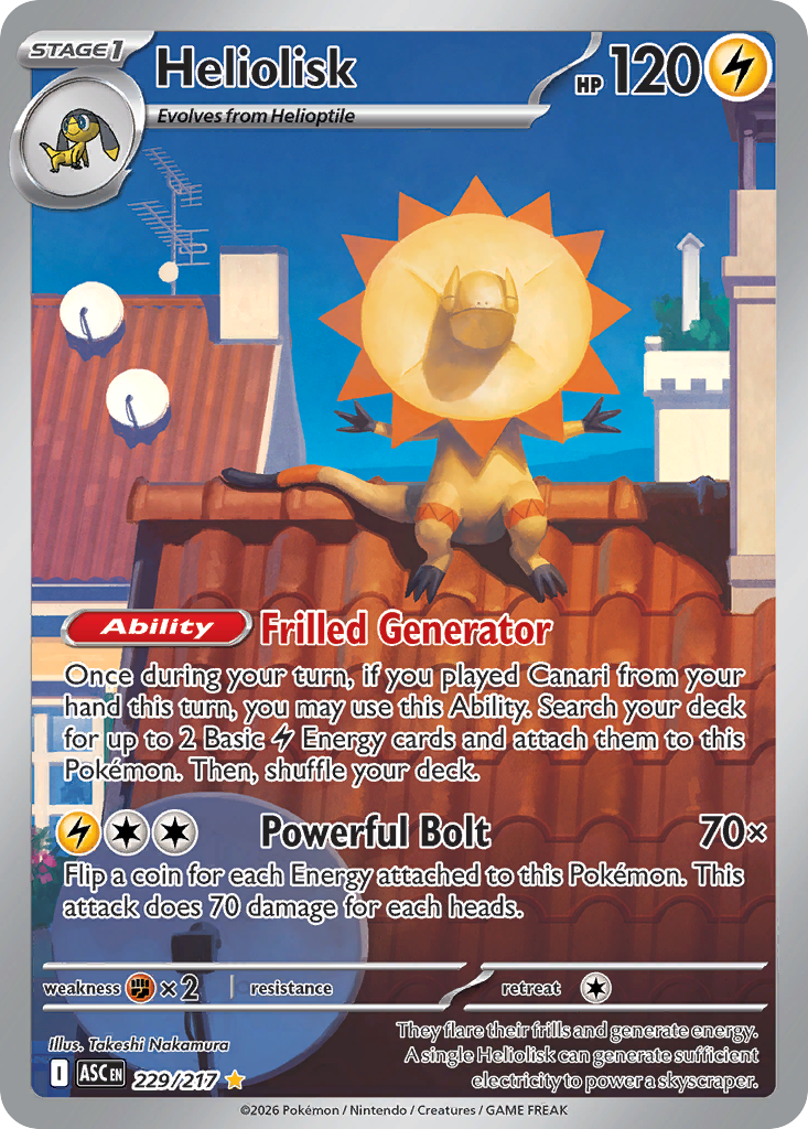 Heliolisk 229 Ascended Heroes Pokémon card