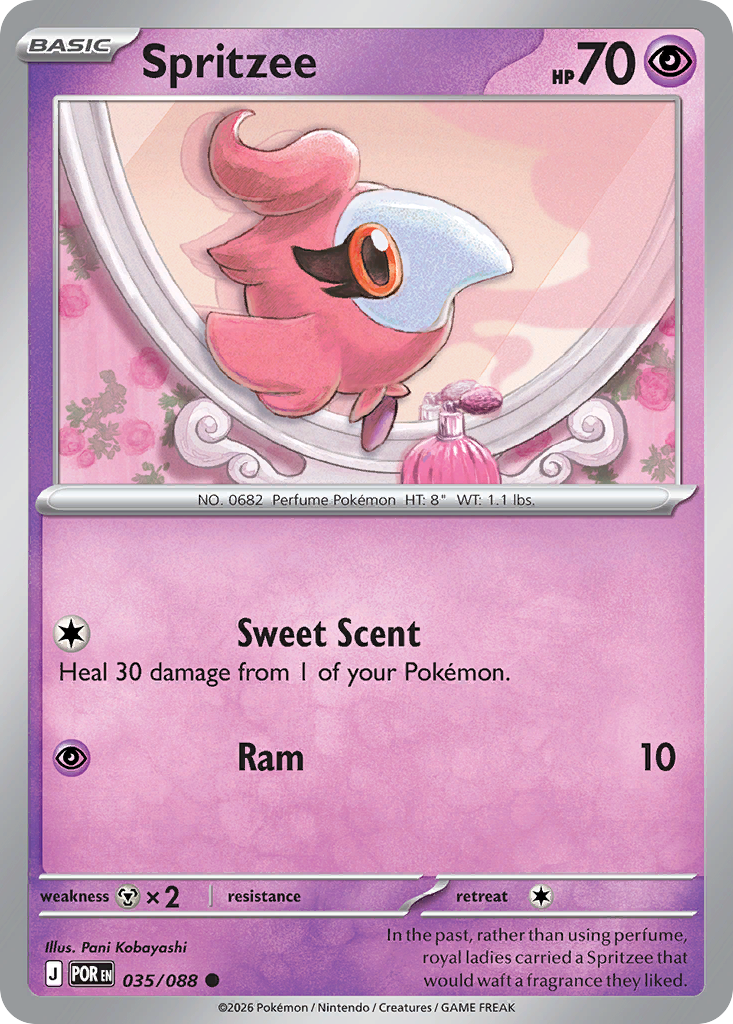 Spritzee 35 Perfect Order Pokémon card