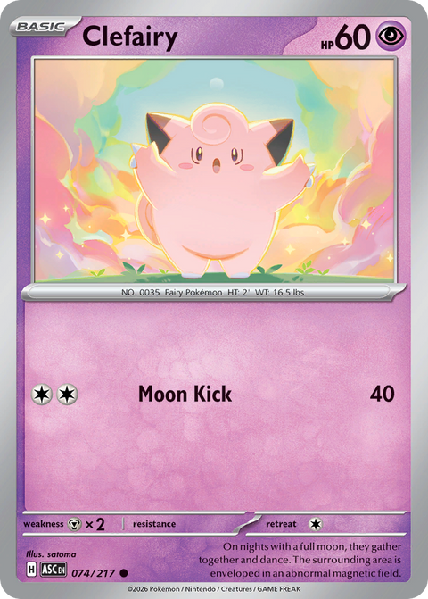 Clefairy 74 Ascended Heroes Pokémon card